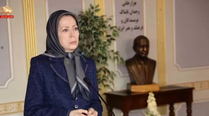 سخنان خانم مریم رجوی پس از تشییع و خاکسپاری دکتر منوچهر هزارخانی وجدان تابناک فرهنگ و ادب ایران 